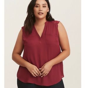 Torrid Harper-berry georgette lace sleeveless 1x